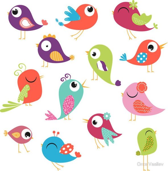 Птичка рисунок