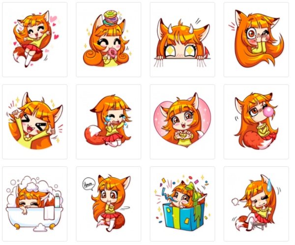 Наклейки для распечатки лисички