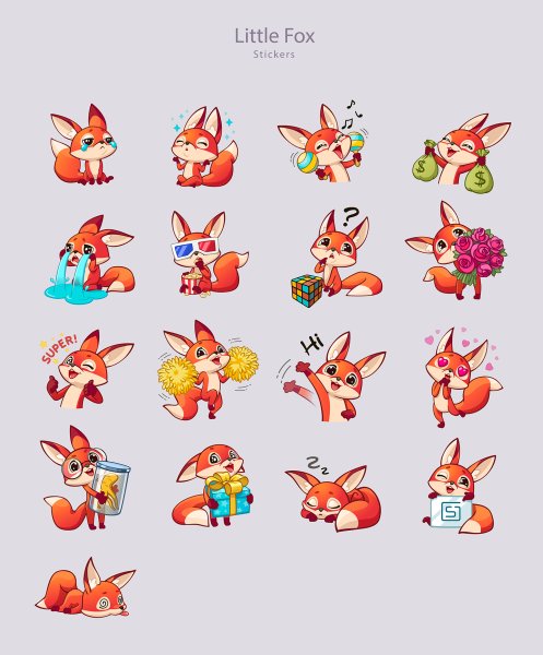 Наклейка - Лисичка
