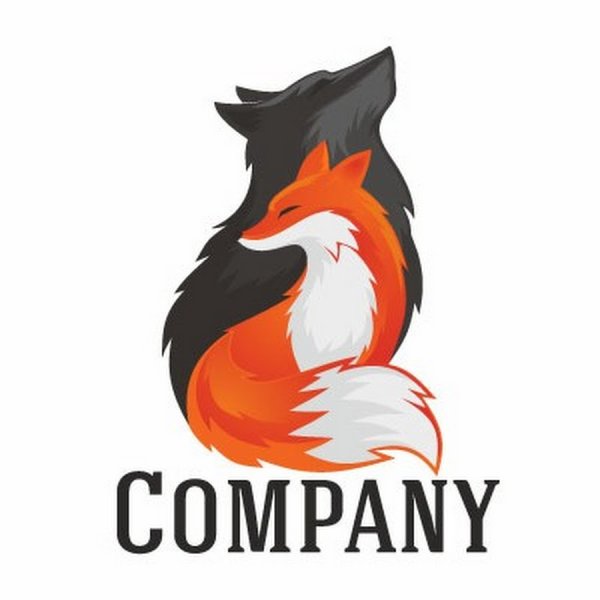 Лиса и волк морда прозрачный фон