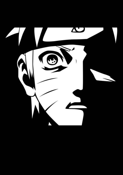 Наруто чёрно белый