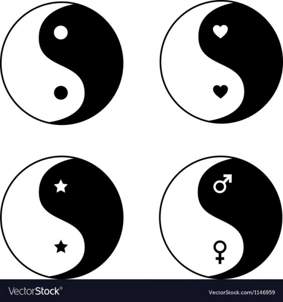 Рисунки для срисовки Инь Янь