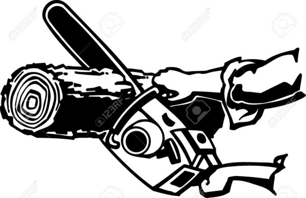 Наклейка бензопила