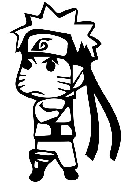 Наруто черное белый Чиби