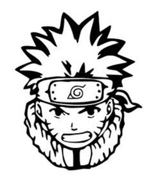 Наруто наклейки чб