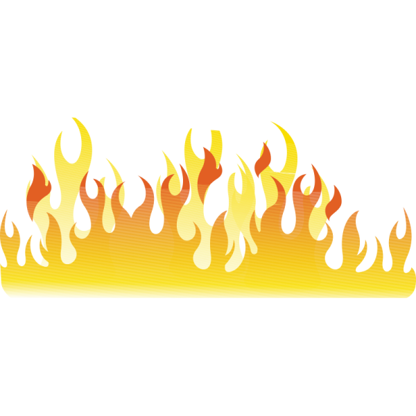 Языки пламени на белом фоне