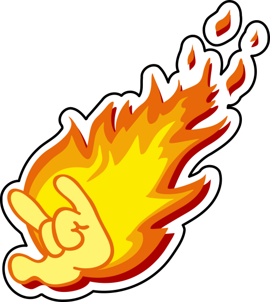 Огонь стикер