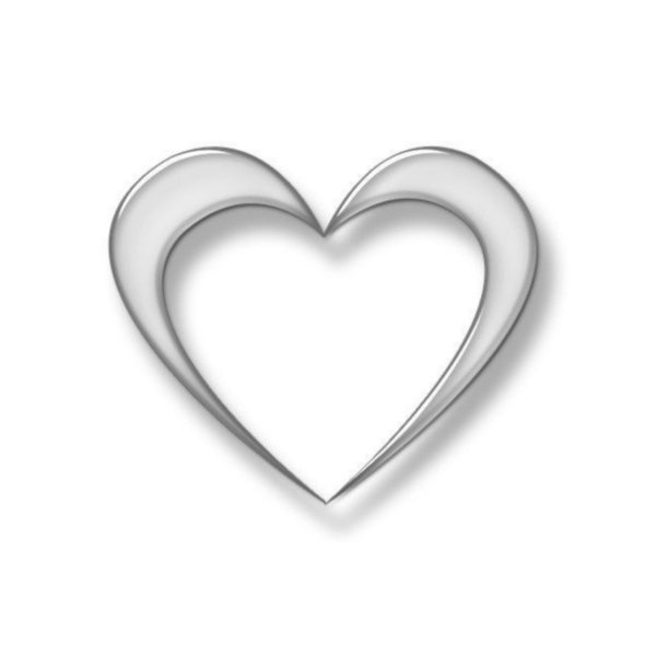 Белое сердце смайлик