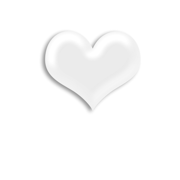 Белые сердечки на прозрачном фоне