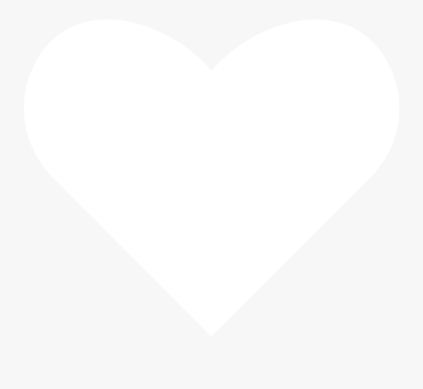 Белое сердце на прозрачном фоне