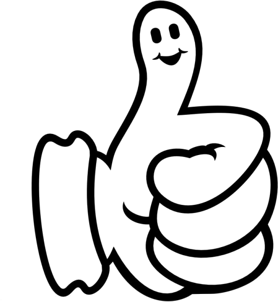 Палец вверх контур