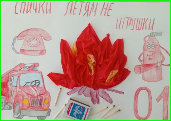 Плакат на тему пожарная безопасность