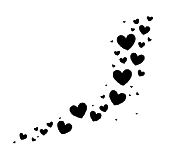 Белое сердечко на черном фоне