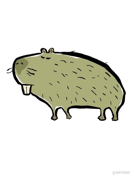 Капибара силуэт