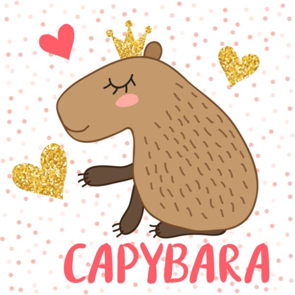 Капибара рисунок на торт