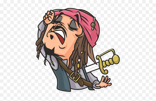 Пират Джек Воробей мультяшный