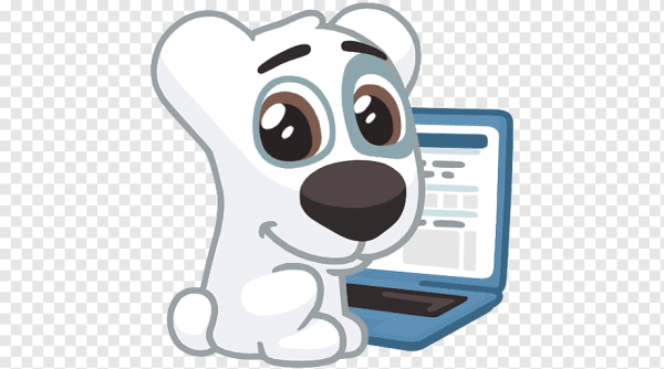 Собака сердечко стикер ВК