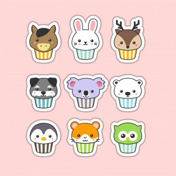 Наклейки кошки маленькие