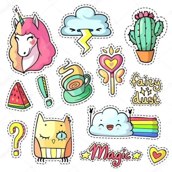 Милые и лёгкие наклейки