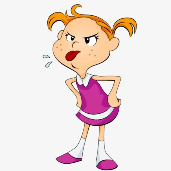 Злая мультяшная девочка