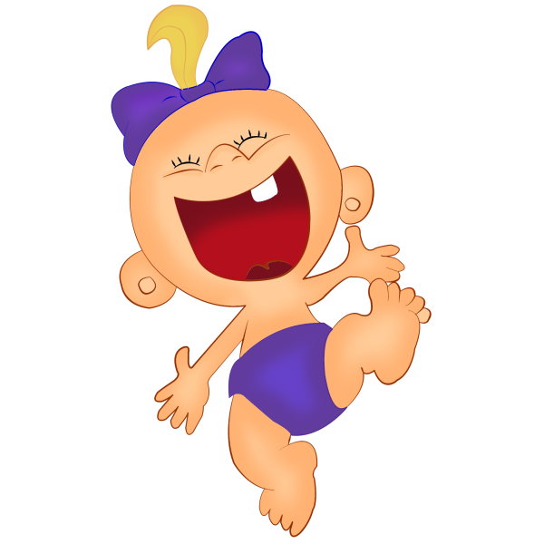 Прикольный младенец вектор