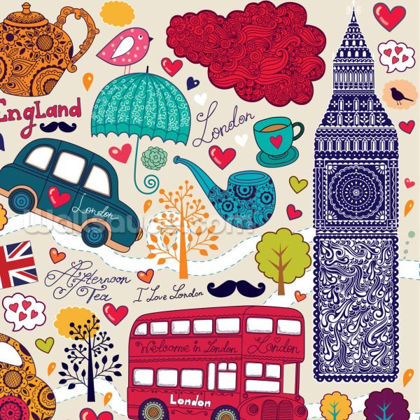 Стикеры с английской тематикой