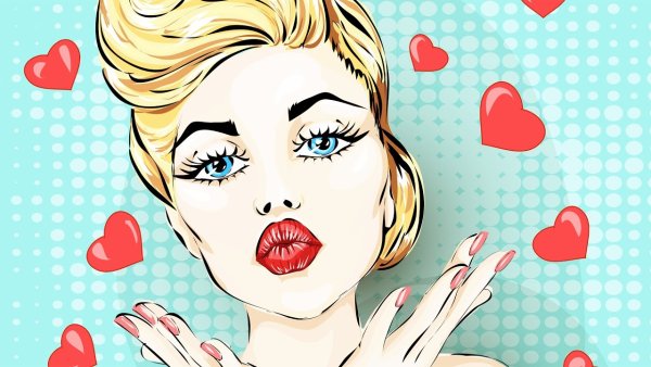 Поп арт блондинка