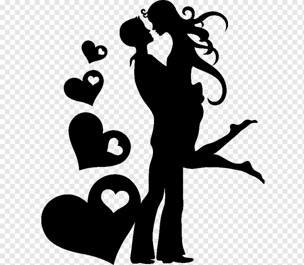 Силуэт влюблённых