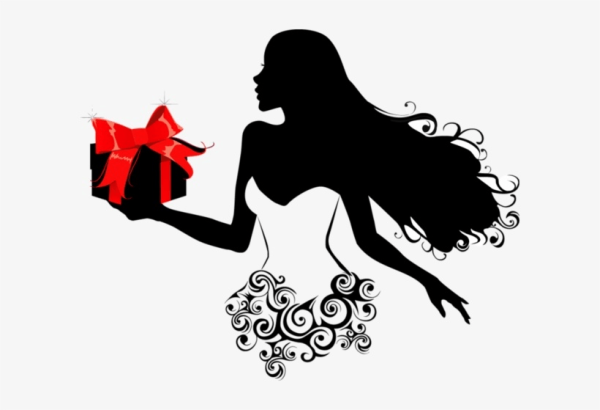 Силуэт девушки в платье