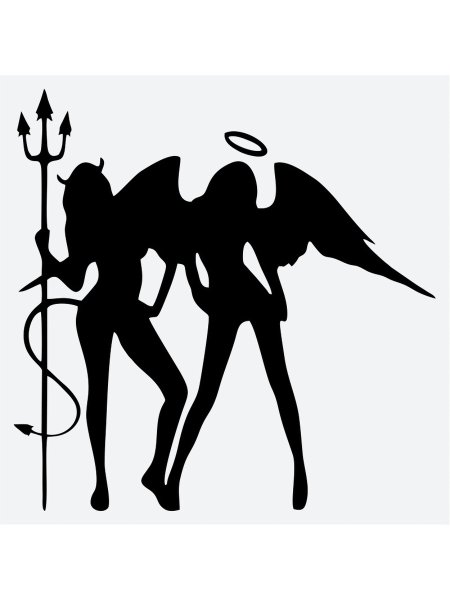 Ангел и демон векторные