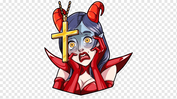 Стикеры телеграмм Мисс девил