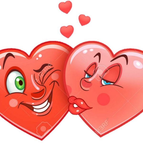 Поцелуй в виде сердца