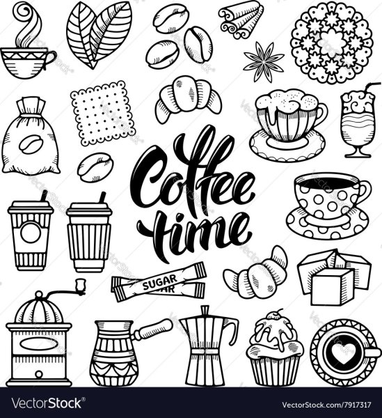 Наклейки кофе для распечатки