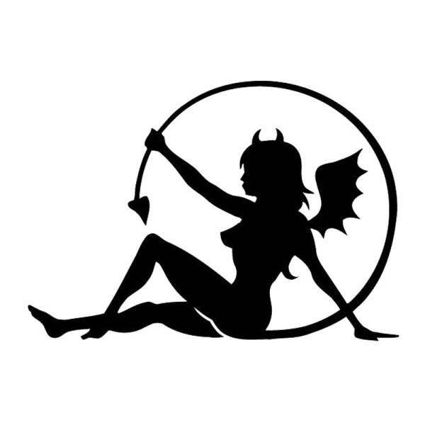 Силуэт девушки дьявола