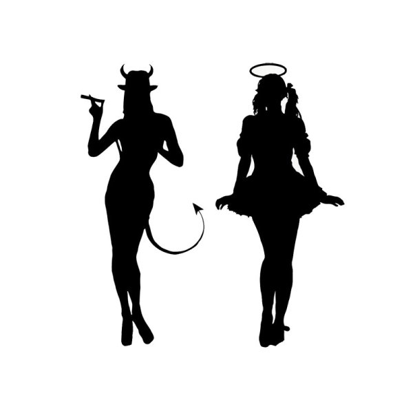 Чертовка силуэт