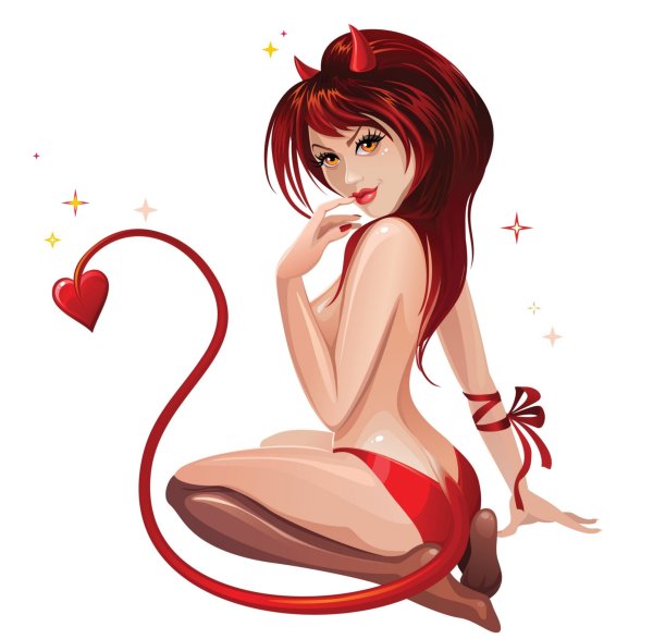 Девушка чертенок