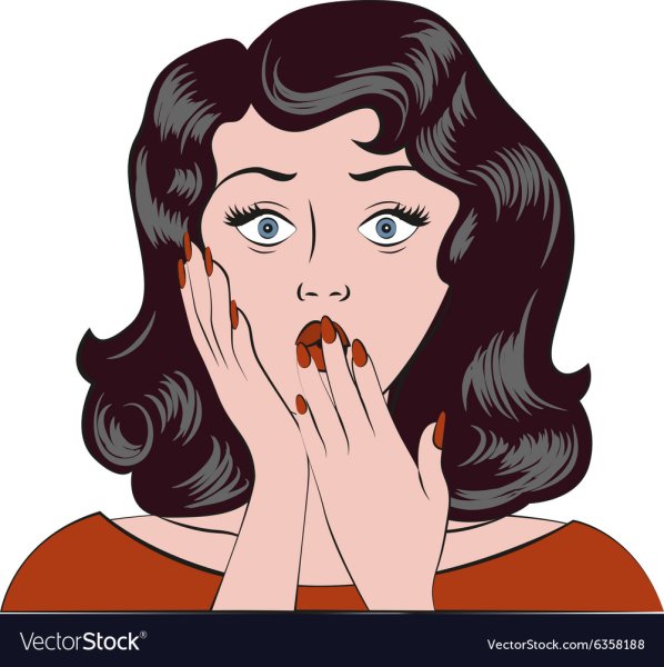 Удивленная женщина вектор