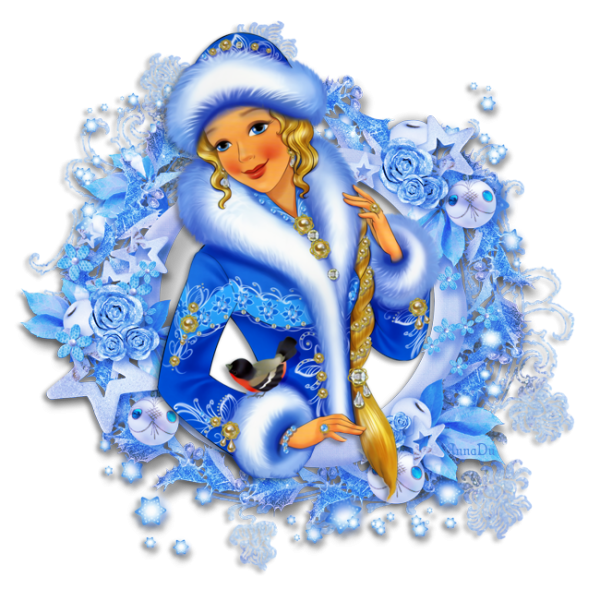 Снегурочка на прозрачном фоне