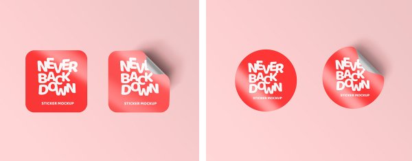 Мокап прозрачного стикера