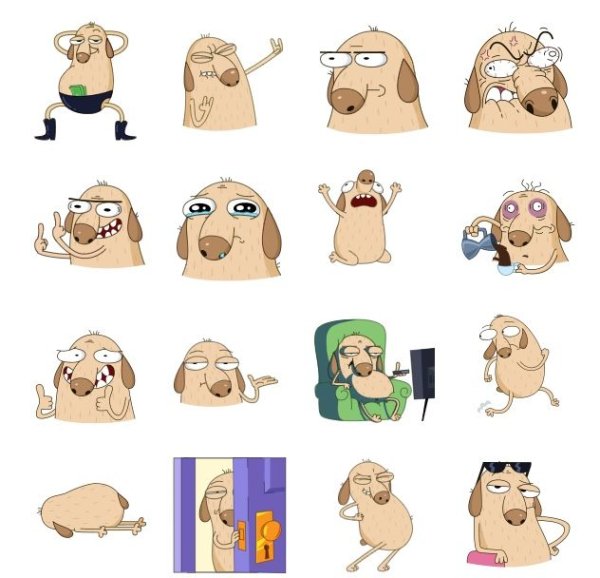 Стикер собаки из ВК