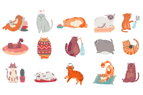 Толстый кот вектор