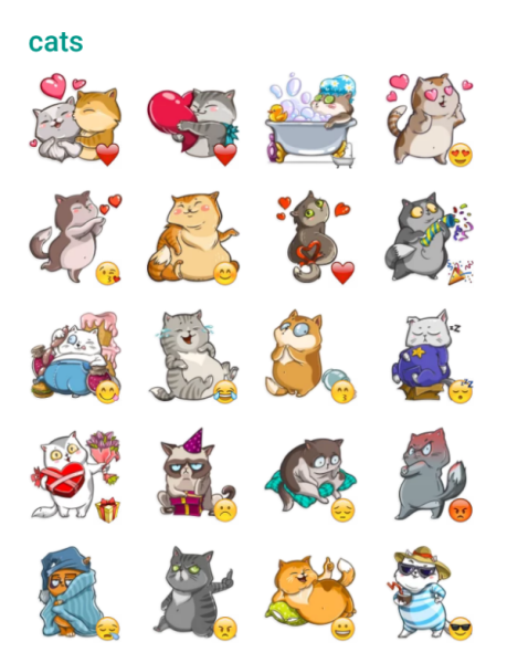 Стикеры кошки