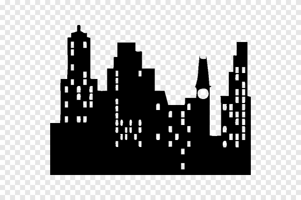 Силуэт современного города