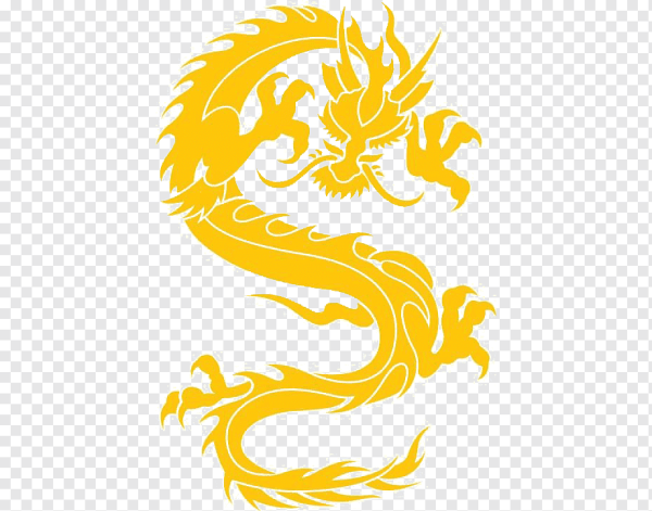 Желтый китайский дракон