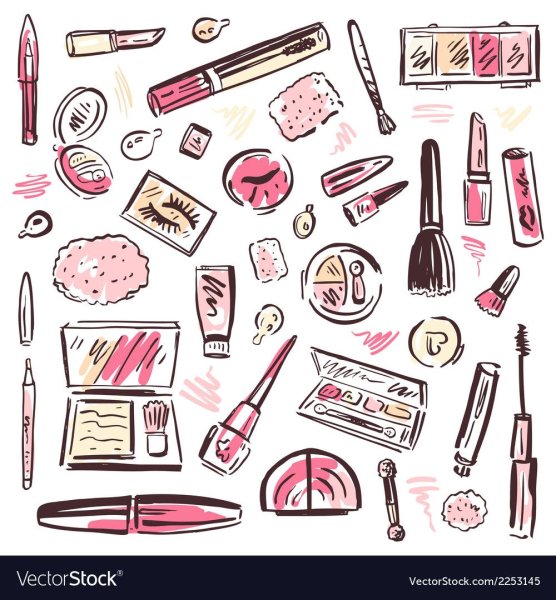 Самодельные наклейки косметика