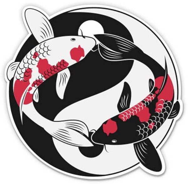 Рыбки кои Япония Инь Ян