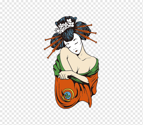 Гейша Япония вектор