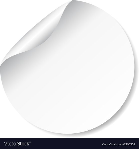 Круглый стикер с загнутым уголком