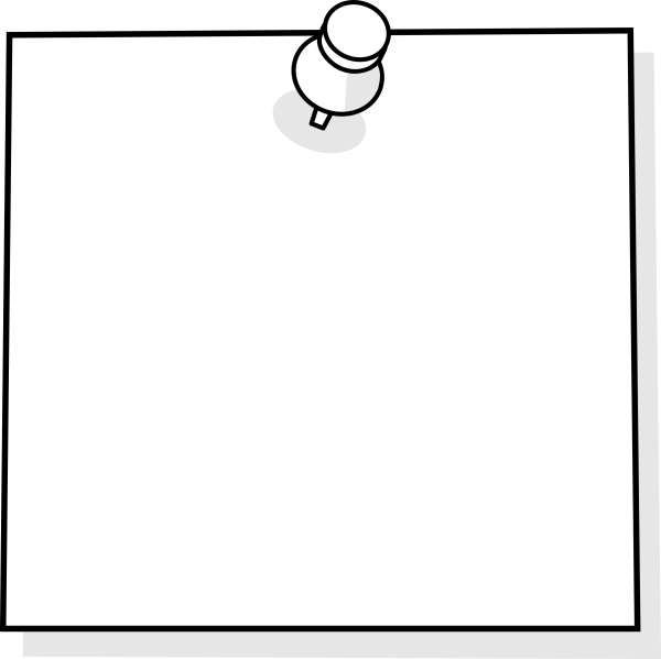 Листок с кнопкой на прозрачном фоне