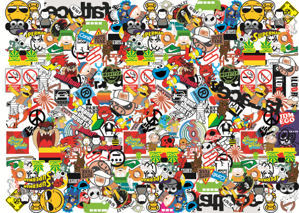 Стикеры для стикербомбинга для печати